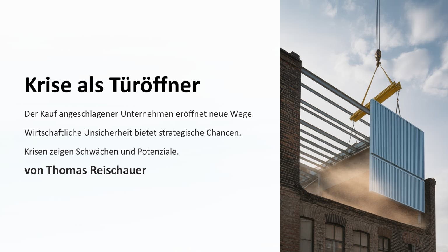 Betriebsübernahme in der Krise