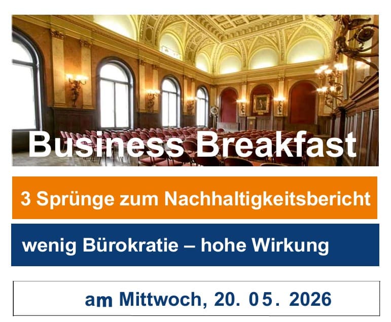 Business Breakfast | 3 Sprünge zum Nachhaltigkeitsbericht